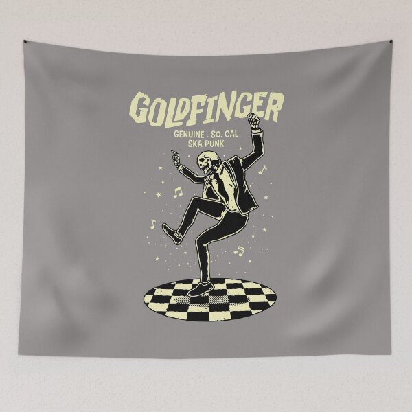 Item preview, GOLDFINGER Skeleton Ska Punk Dance T-Shirt-86 designed and sold by AzemFejzuli.