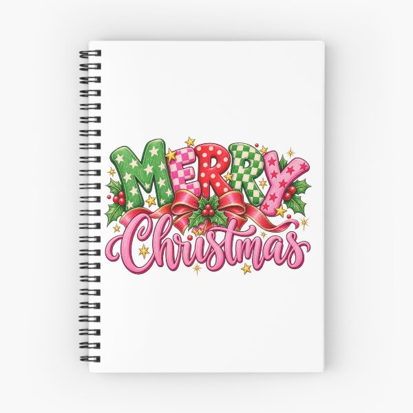Item preview, Colorful Merry Christmas Lettering with Festive Bow designed and sold by skyartdesign.