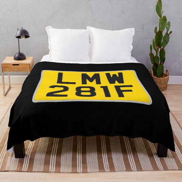 Item preview, Retro LMW 28IF Yellow License Plate designed and sold by Sidraxoka.