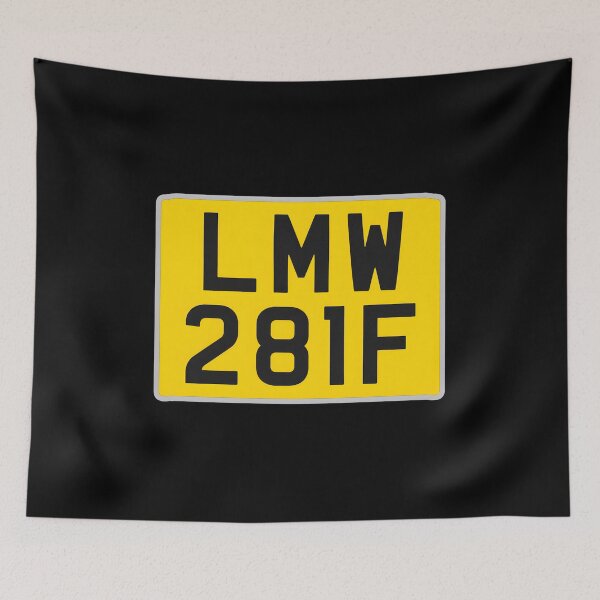 Item preview, Retro LMW 28IF Yellow License Plate  designed and sold by Sidraxoka.