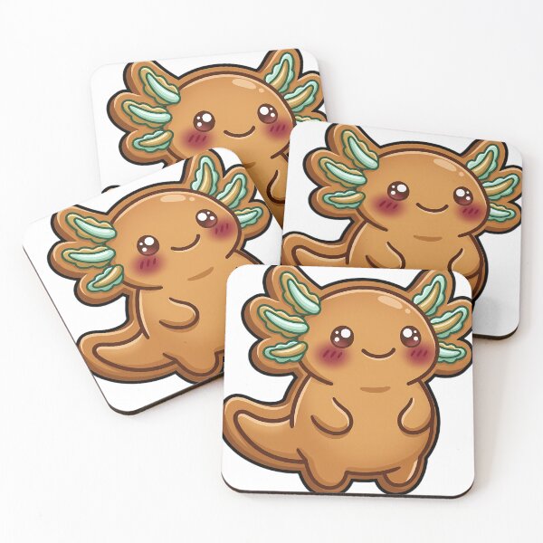 Item preview, Kawaii Gingerbread Axolotl Cookie with Icing Gill Fronds — Christmas Treat designed and sold by pumsquare.