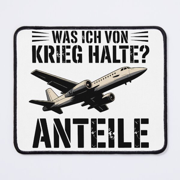 Item preview, Was Ich Von Krieg Halte? Anteile | Rüstungsaktien Börsen Humor Kampfjet Spruch designed and sold by LoFizzy.