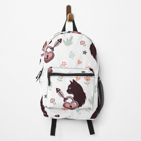 Item preview, Black Cat Valentine Heart Padlock Seamless Pattern designed and sold by prapapon.