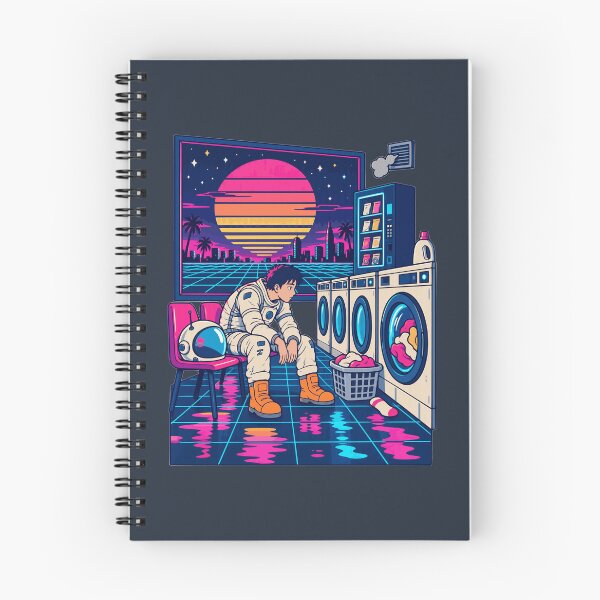 Item preview, Catatonic Astronaut Neon Retro Laundromat designed and sold by KungPowUnicorn.