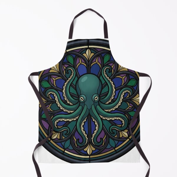 Item preview, Gothic Rose Window — Common Octopus in Stained Glass designed and sold by IllumeInk.