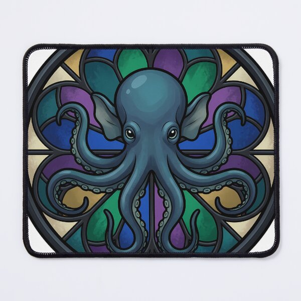Item preview, Gothic Rose Window — Dumbo Octopus in Stained Glass designed and sold by IllumeInk.