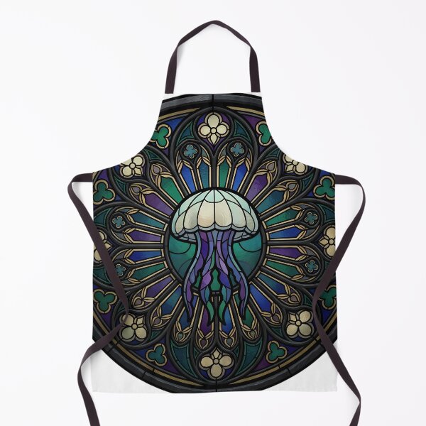 Item preview, Gothic Rose Window — Moon Jellyfish in Stained Glass designed and sold by IllumeInk.