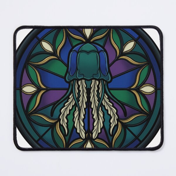 Item preview, Gothic Rose Window — Box Jellyfish in Stained Glass designed and sold by IllumeInk.