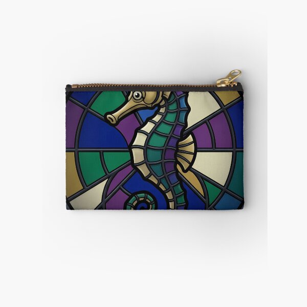 Item preview, Gothic Rose Window — Seahorse in Stained Glass designed and sold by IllumeInk.