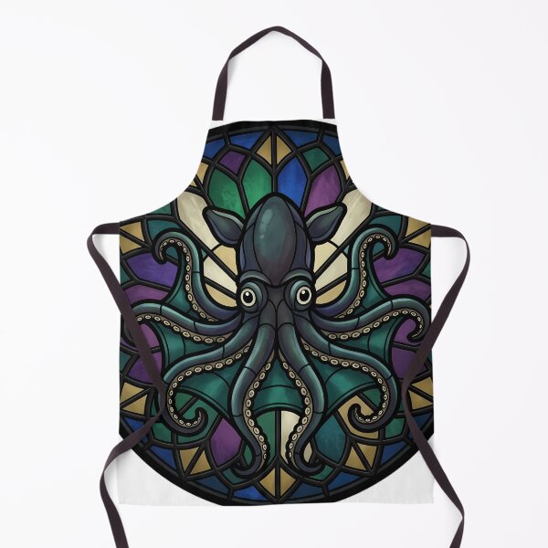 Item preview, Gothic Rose Window — Vampire Squid in Stained Glass designed and sold by IllumeInk.