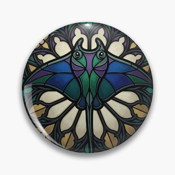 Item preview, Gothic Rose Window — Manta Ray in Stained Glass designed and sold by IllumeInk.