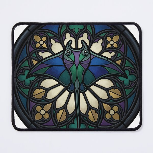 Item preview, Gothic Rose Window — Manta Ray in Stained Glass designed and sold by IllumeInk.