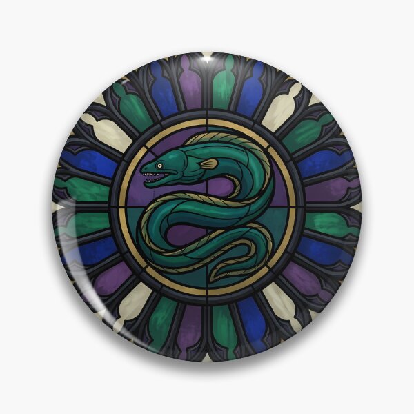 Item preview, Gothic Rose Window — Moray Eel in Stained Glass designed and sold by IllumeInk.