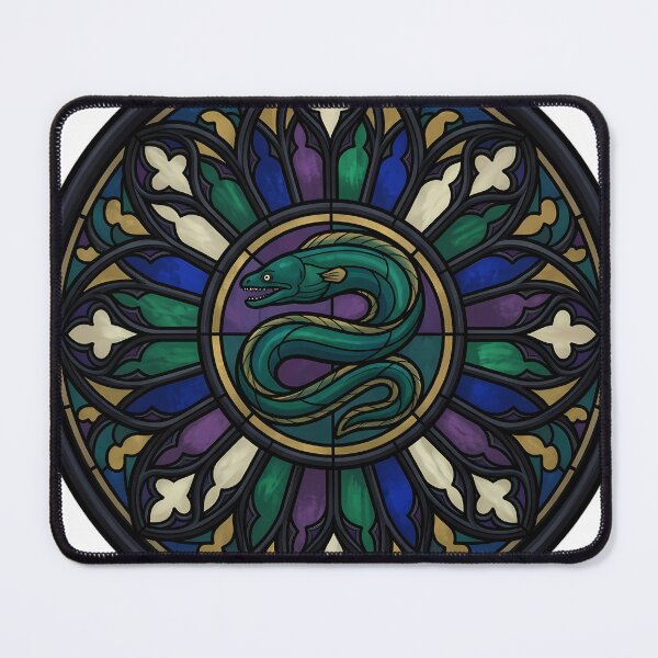 Item preview, Gothic Rose Window — Moray Eel in Stained Glass designed and sold by IllumeInk.