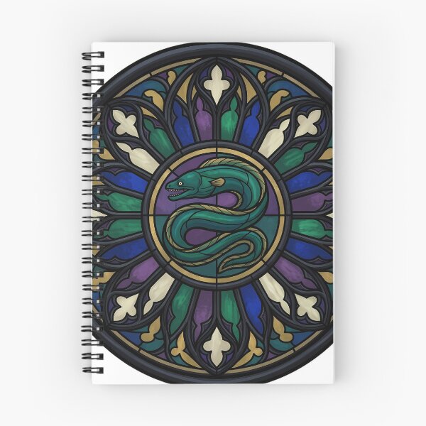 Item preview, Gothic Rose Window — Moray Eel in Stained Glass designed and sold by IllumeInk.