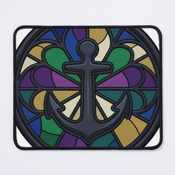 Item preview, Gothic Rose Window — Ship's Anchor in Stained Glass designed and sold by IllumeInk.