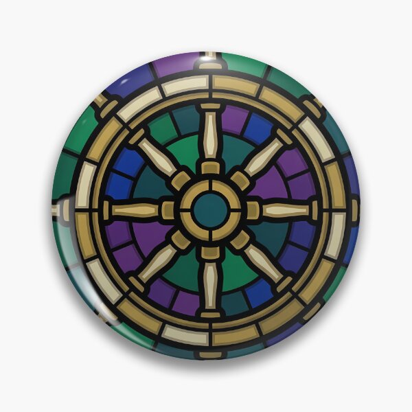 Item preview, Gothic Rose Window — Ship's Wheel in Stained Glass designed and sold by IllumeInk.