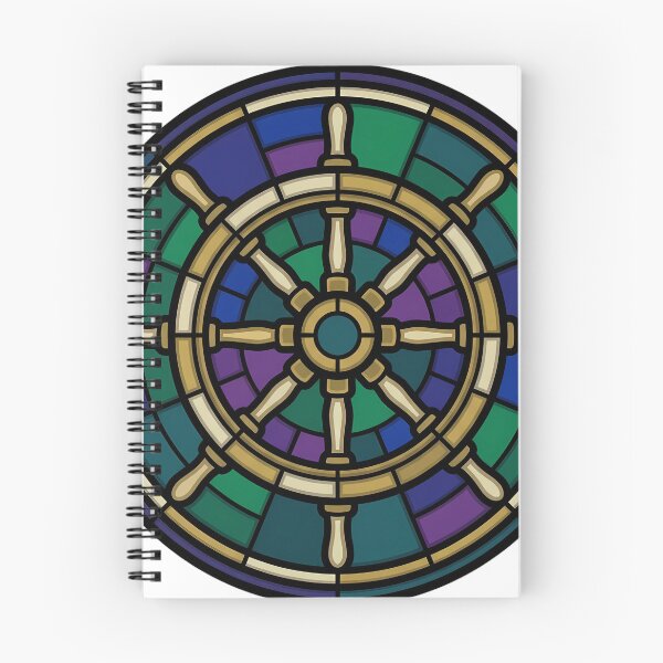 Item preview, Gothic Rose Window — Ship's Wheel in Stained Glass designed and sold by IllumeInk.
