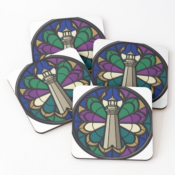 Item preview, Gothic Rose Window — Stone Lighthouse in Stained Glass designed and sold by IllumeInk.