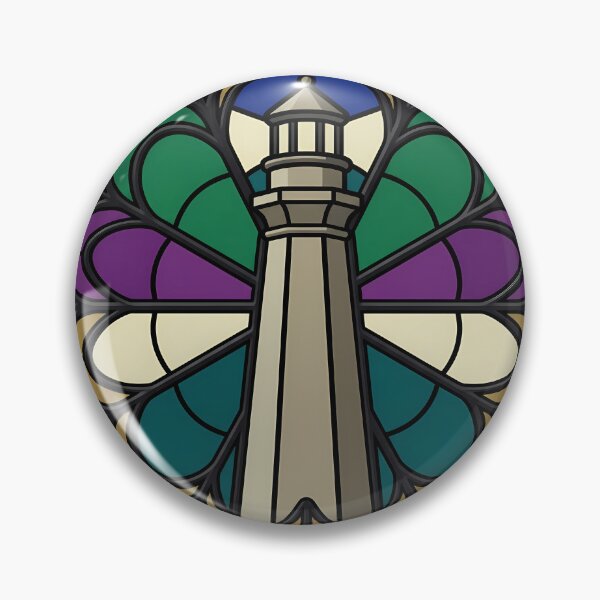 Item preview, Gothic Rose Window — Stone Lighthouse in Stained Glass designed and sold by IllumeInk.