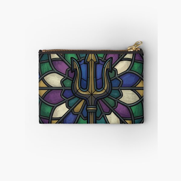 Item preview, Gothic Rose Window — Three Pronged Trident in Stained Glass designed and sold by IllumeInk.
