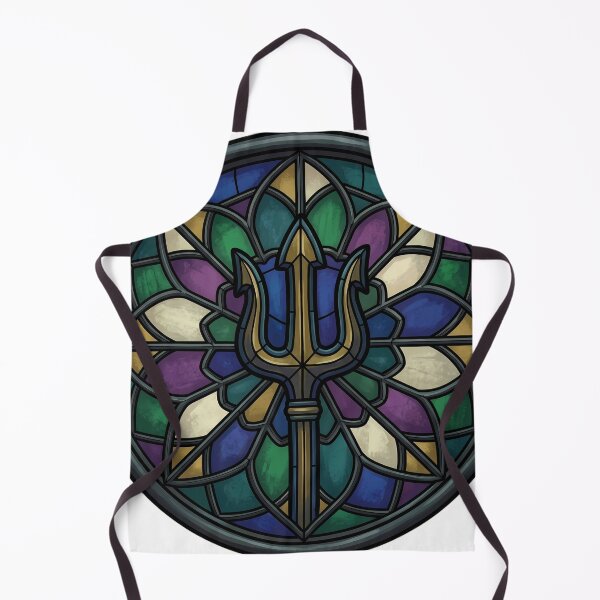 Item preview, Gothic Rose Window — Three Pronged Trident in Stained Glass designed and sold by IllumeInk.