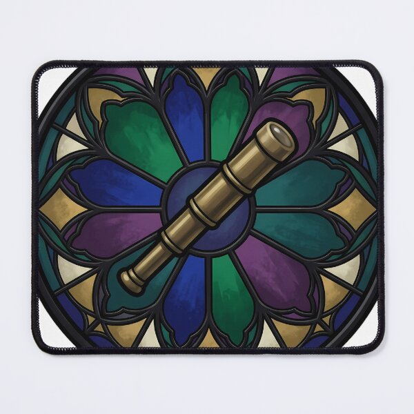 Item preview, Gothic Rose Window — Brass Spyglass in Stained Glass designed and sold by IllumeInk.