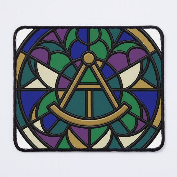 Item preview, Gothic Rose Window — Brass Sextant in Stained Glass designed and sold by IllumeInk.