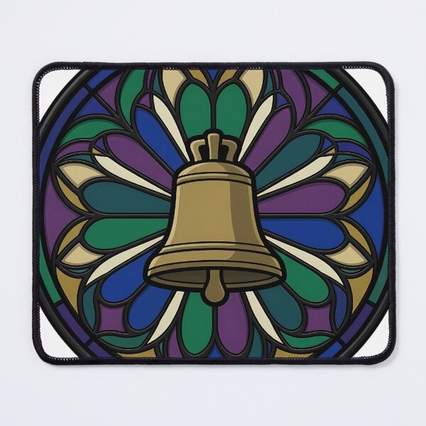 Item preview, Gothic Rose Window — Ship's Bell in Stained Glass designed and sold by IllumeInk.