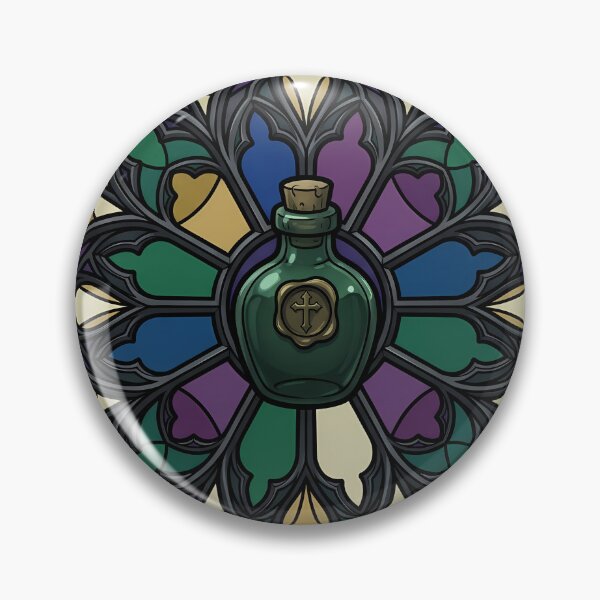 Item preview, Gothic Rose Window — Sealed Message Bottle in Stained Glass designed and sold by IllumeInk.
