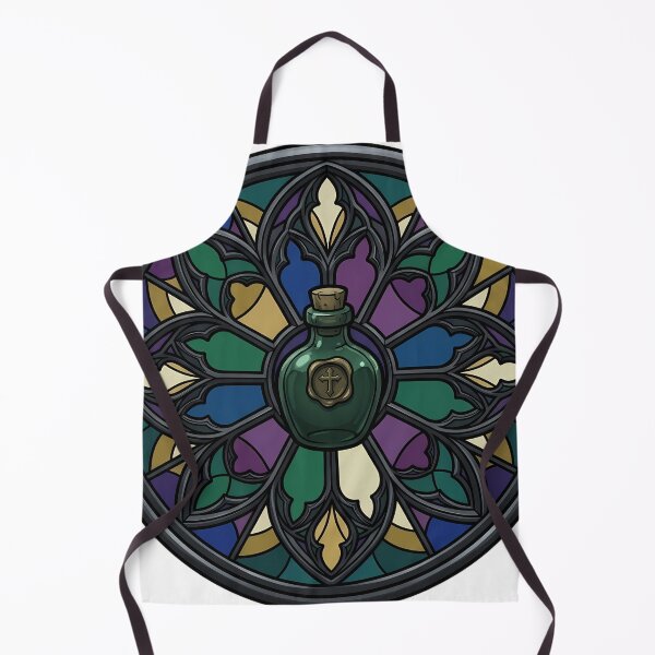 Item preview, Gothic Rose Window — Sealed Message Bottle in Stained Glass designed and sold by IllumeInk.