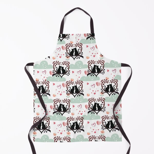 Item preview, Cute Cats Heart Branch Seamless Pattern designed and sold by prapapon.