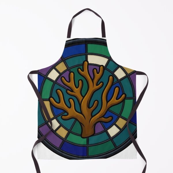 Item preview, Gothic Rose Window — Dark Amber Coral Branch in Stained Glass designed and sold by IllumeInk.