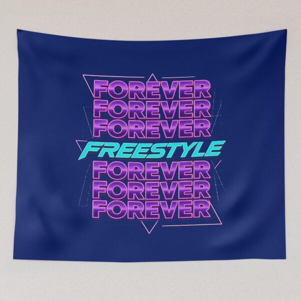 Artikelvorschau, Forever Freestyle Retro 80s Synth Dance Typography entworfen und verkauft von timothymurp.