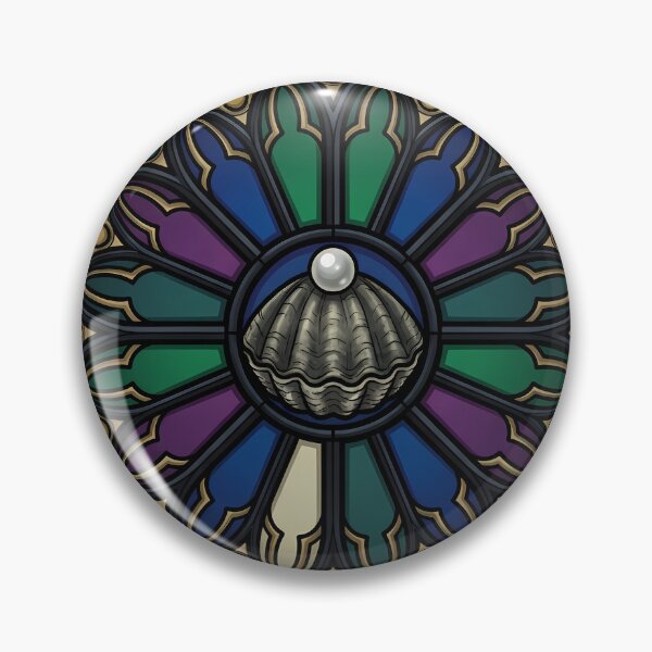 Item preview, Gothic Rose Window — Pearl Oyster Shell in Stained Glass designed and sold by IllumeInk.