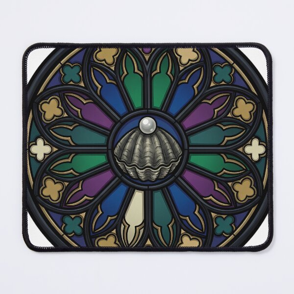 Item preview, Gothic Rose Window — Pearl Oyster Shell in Stained Glass designed and sold by IllumeInk.