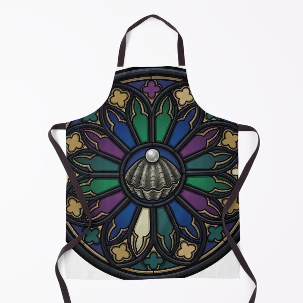 Item preview, Gothic Rose Window — Pearl Oyster Shell in Stained Glass designed and sold by IllumeInk.