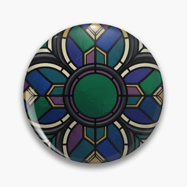 Item preview, Gothic Rose Window — Quatrefoil Tracery Medallion in Stained Glass designed and sold by IllumeInk.