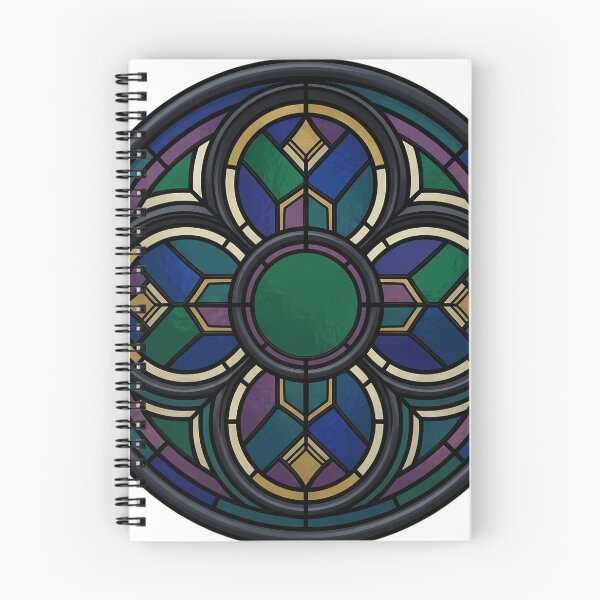 Item preview, Gothic Rose Window — Quatrefoil Tracery Medallion in Stained Glass designed and sold by IllumeInk.