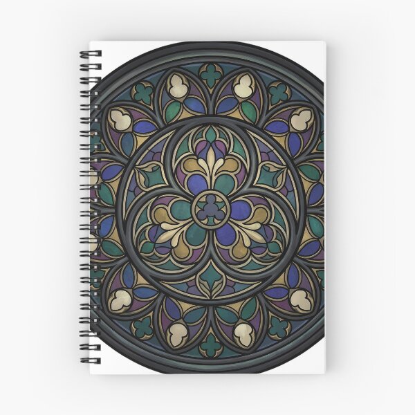 Item preview, Gothic Rose Window — Trefoil Tracery Medallion in Stained Glass designed and sold by IllumeInk.