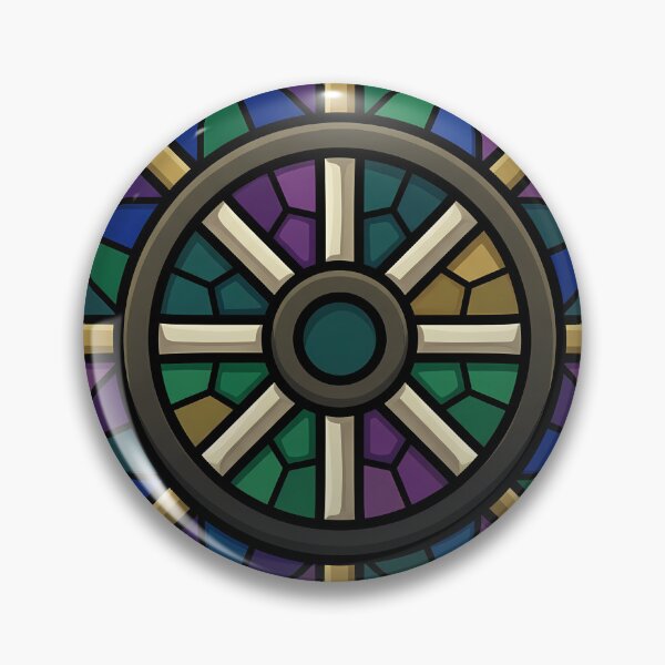 Item preview, Gothic Rose Window — Eight Spoked Wheel Window in Stained Glass designed and sold by IllumeInk.