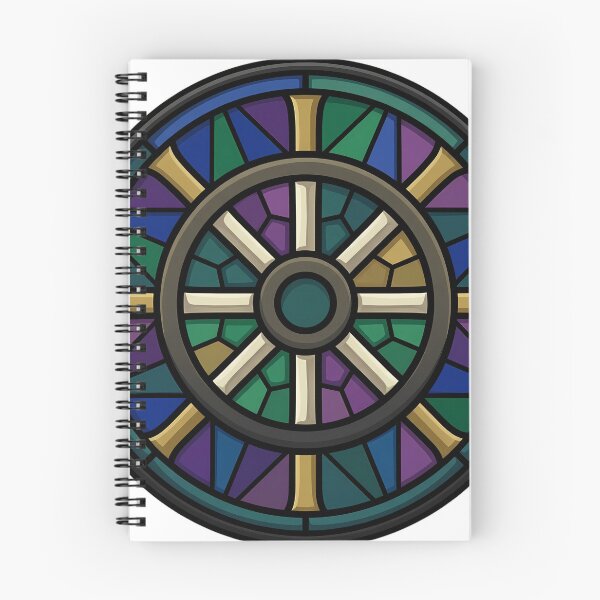 Item preview, Gothic Rose Window — Eight Spoked Wheel Window in Stained Glass designed and sold by IllumeInk.