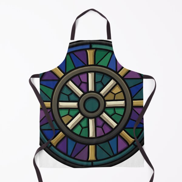 Item preview, Gothic Rose Window — Eight Spoked Wheel Window in Stained Glass designed and sold by IllumeInk.