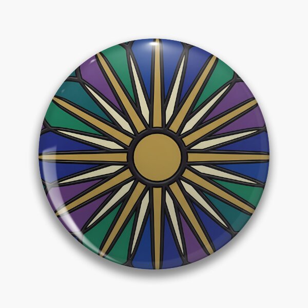 Item preview, Gothic Rose Window — Sunburst Rosette in Stained Glass designed and sold by IllumeInk.