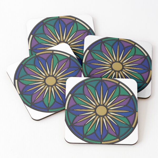 Item preview, Gothic Rose Window — Sunburst Rosette in Stained Glass designed and sold by IllumeInk.