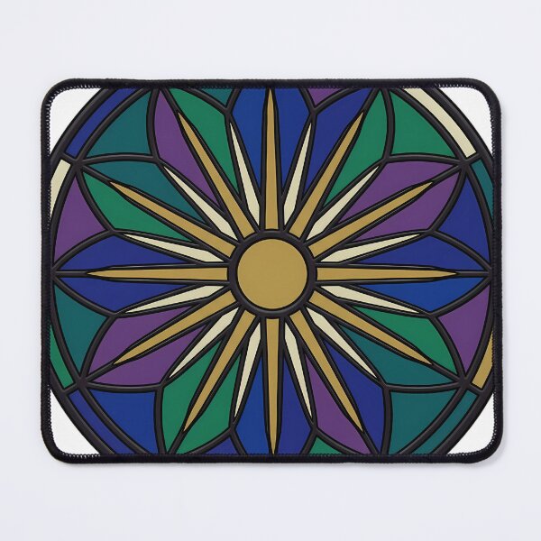 Item preview, Gothic Rose Window — Sunburst Rosette in Stained Glass designed and sold by IllumeInk.