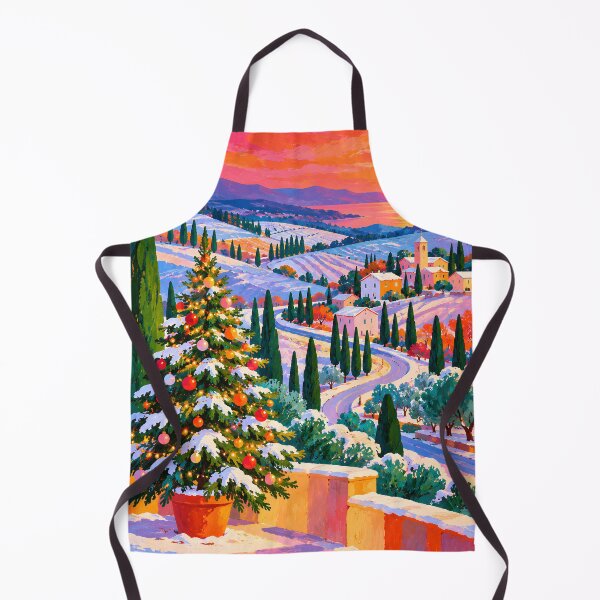 Artikelvorschau, Snowy Tuscany Christmas Sunset Landscape Art entworfen und verkauft von Amalia Gutyz.