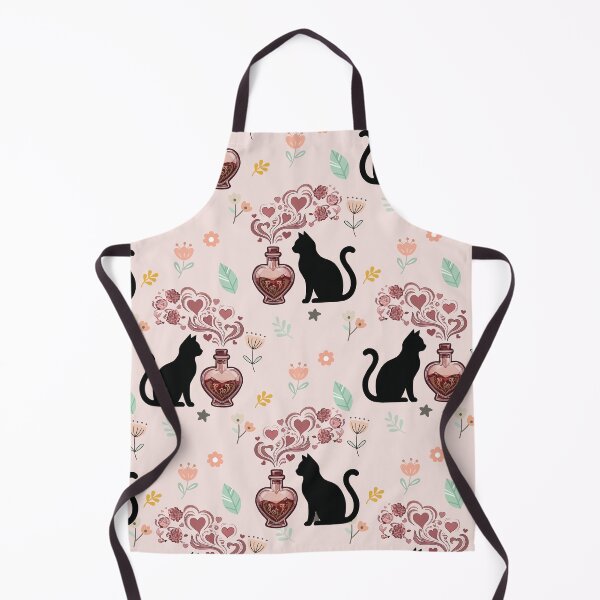 Item preview, Black Cat Love Potion Seamless Pattern designed and sold by prapapon.