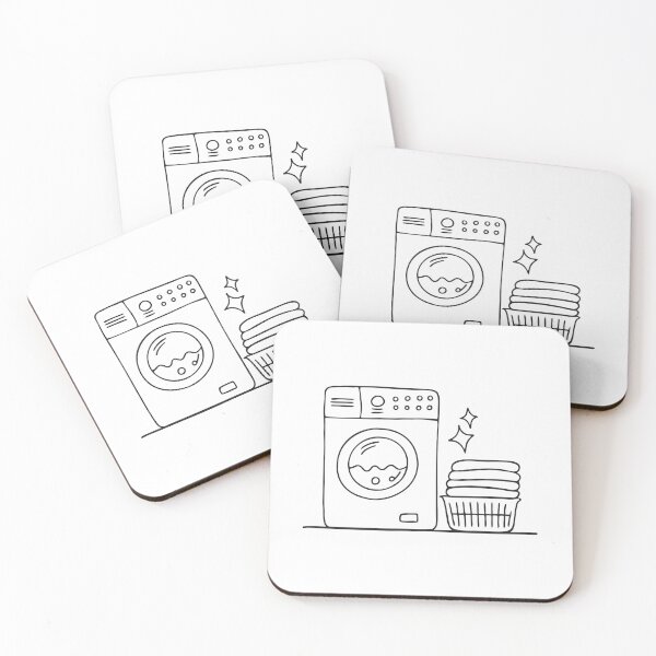 Item preview, A washing machine next to a dryer with clean laundry designed and sold by rasagamastore.