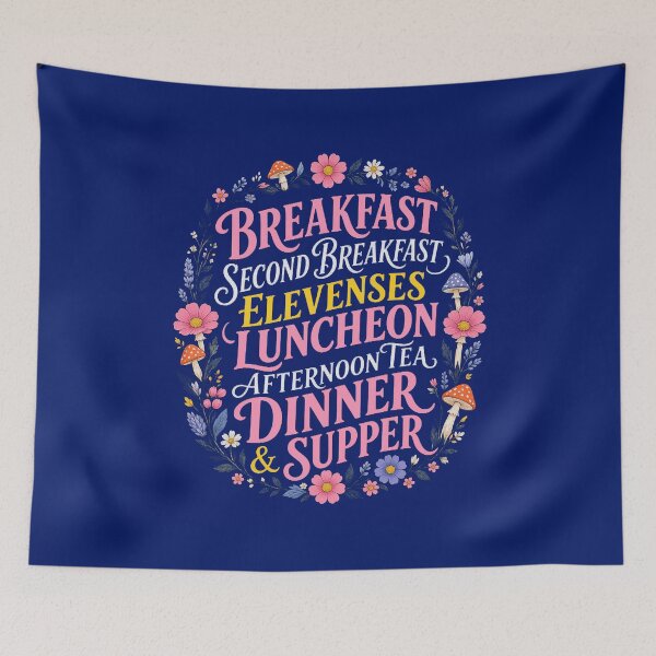Item preview, Fantasy Hobbit Meals Breakfast Elevenses Luncheon Dinner designed and sold by timothymurp.